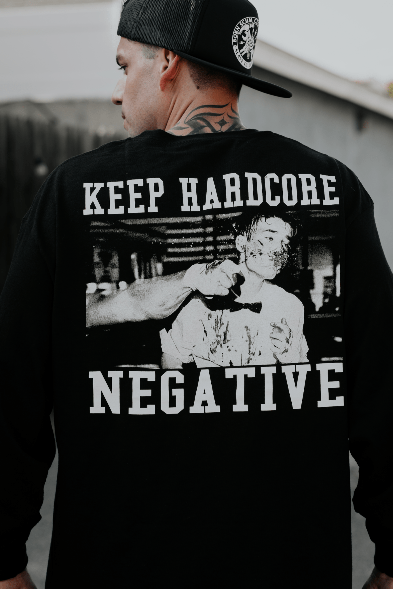 Keep Hardcore Negative Heavyweight Tee | USA Cotton – Born Scum