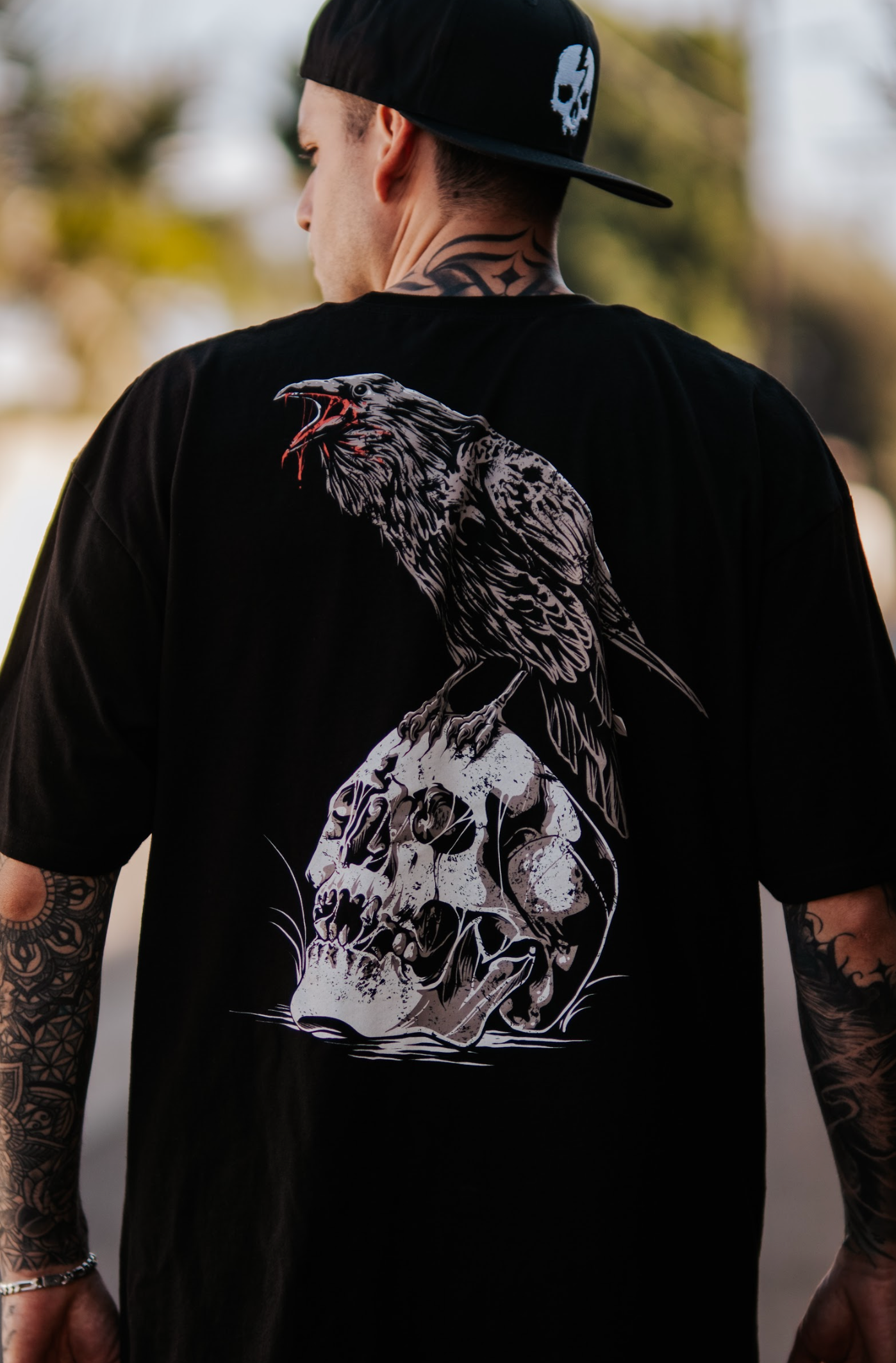 Night Raven T-Shirt - Stylish Graphic Tee for Trendsetters – Born Scum