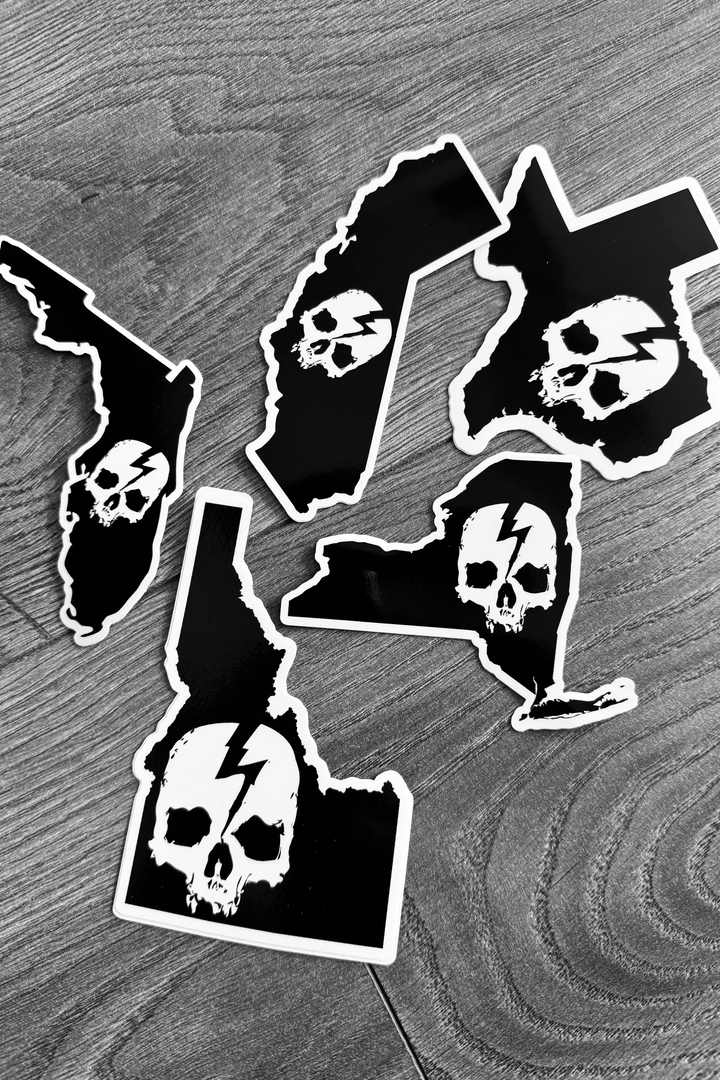 SKULL LOGO STATE STICKERS