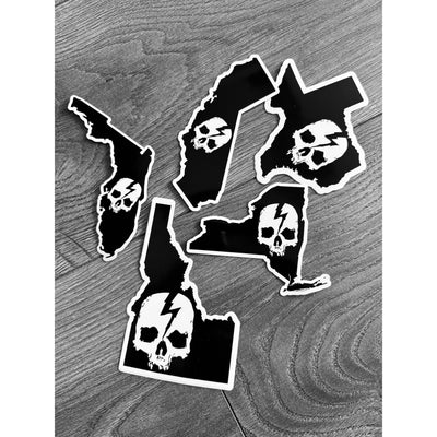 SKULL LOGO STATE STICKERS