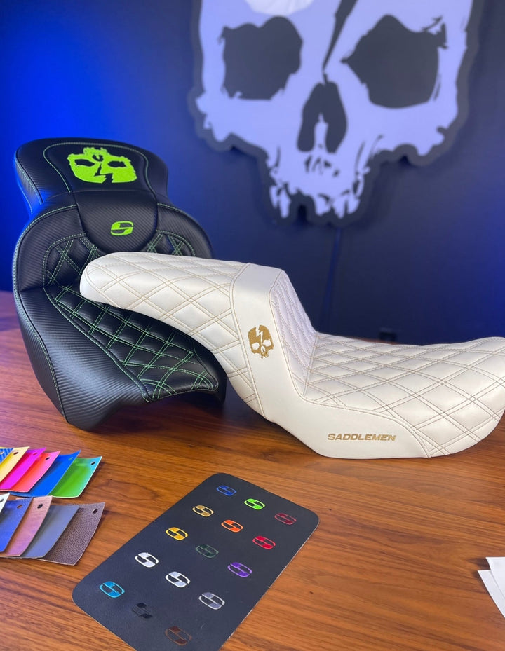 Custom Born Scum X Saddlemen Step Up Seat - Gel-Core Interior