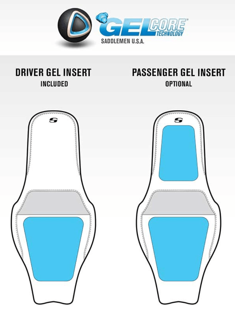 Custom Born Scum X Saddlemen Step Up Seat - Gel-Core Interior