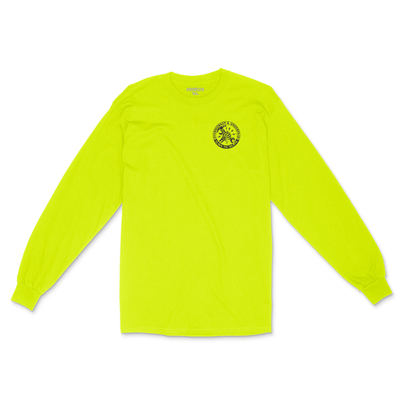 HI - VIS GREEN LS OVERWORKED T - SHIRT - Born Scum