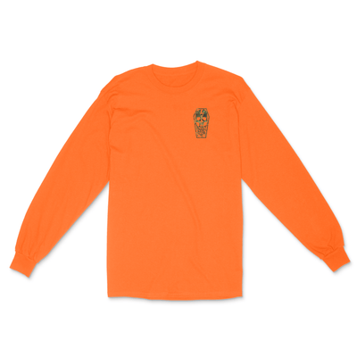 HI - VIS ORANGE CAMO SKULL COFFIN LS T - SHIRT - Born Scum