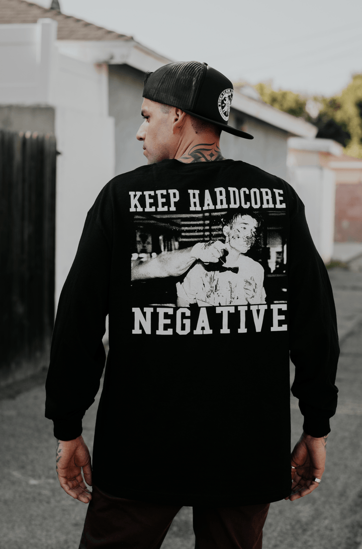 Keep Hardcore Negative Heavyweight Tee | USA Cotton – Born Scum