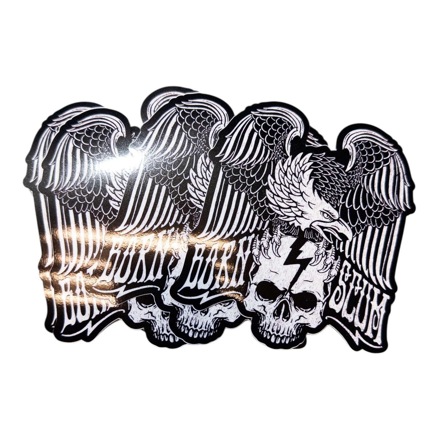 NEVER BACK DOWN STICKER - Born Scum