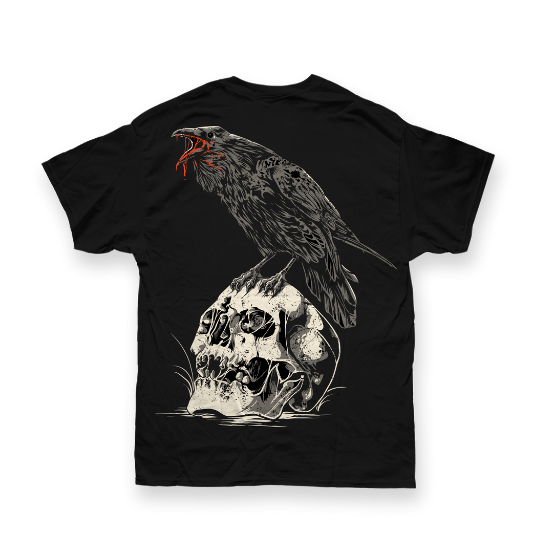 T-shirt Homme Black Craft - Noir, Motif Raven (corbeau) - Culte / Gothique - Taille XL