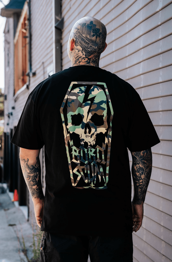 SKULL COFFIN Tシャツ Skull Coffin T-Shirt - 100% Ring-Spun USA Cotton – Born Scum