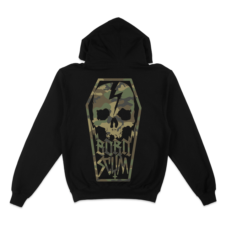 SKULL COFFIN CAMO HOODIE - Born Scum