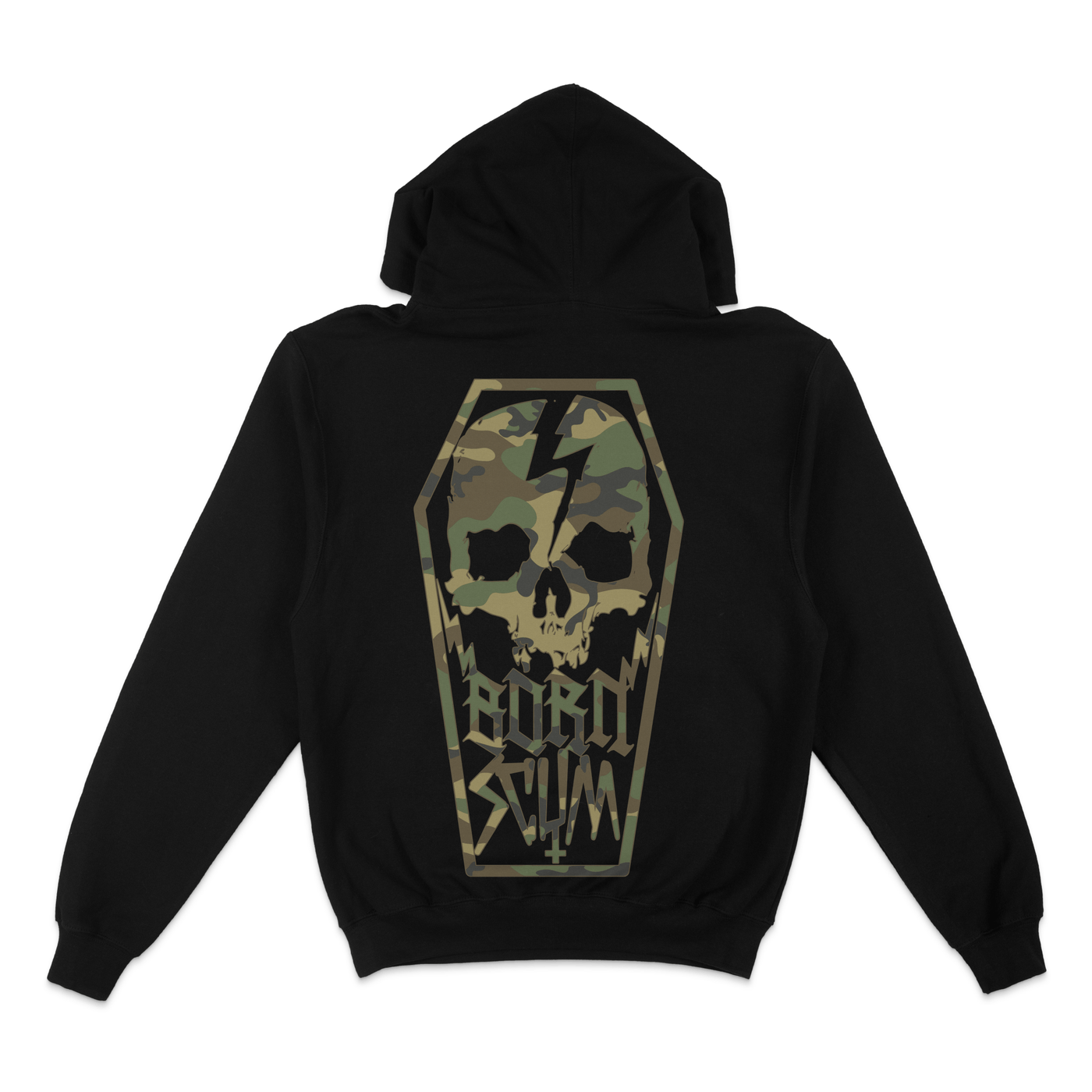 SKULL COFFIN CAMO HOODIE - Born Scum