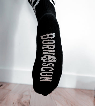 Skull Logo Sock – Blackout - Born Scum