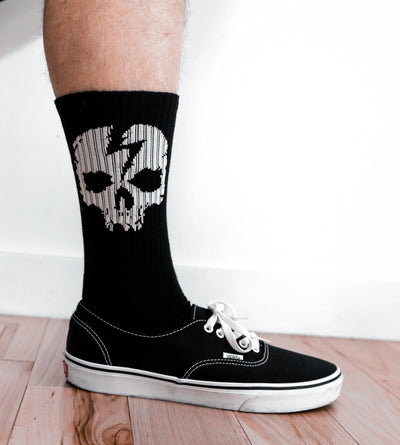 Skull Logo Sock – Blackout - Born Scum