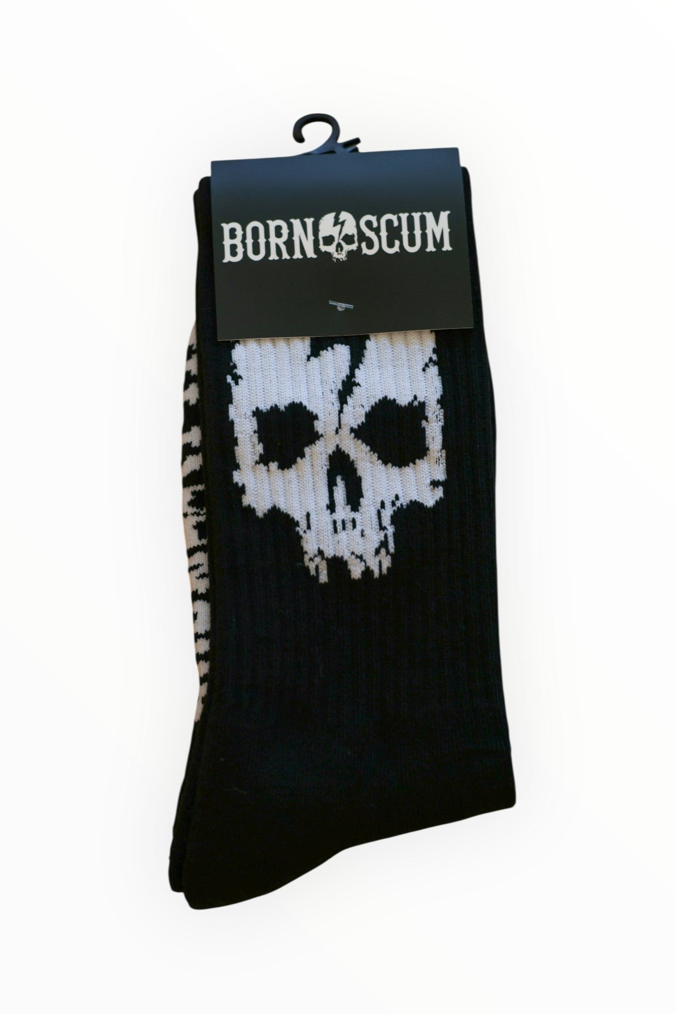 Skull Logo Sock – Blackout - Born Scum