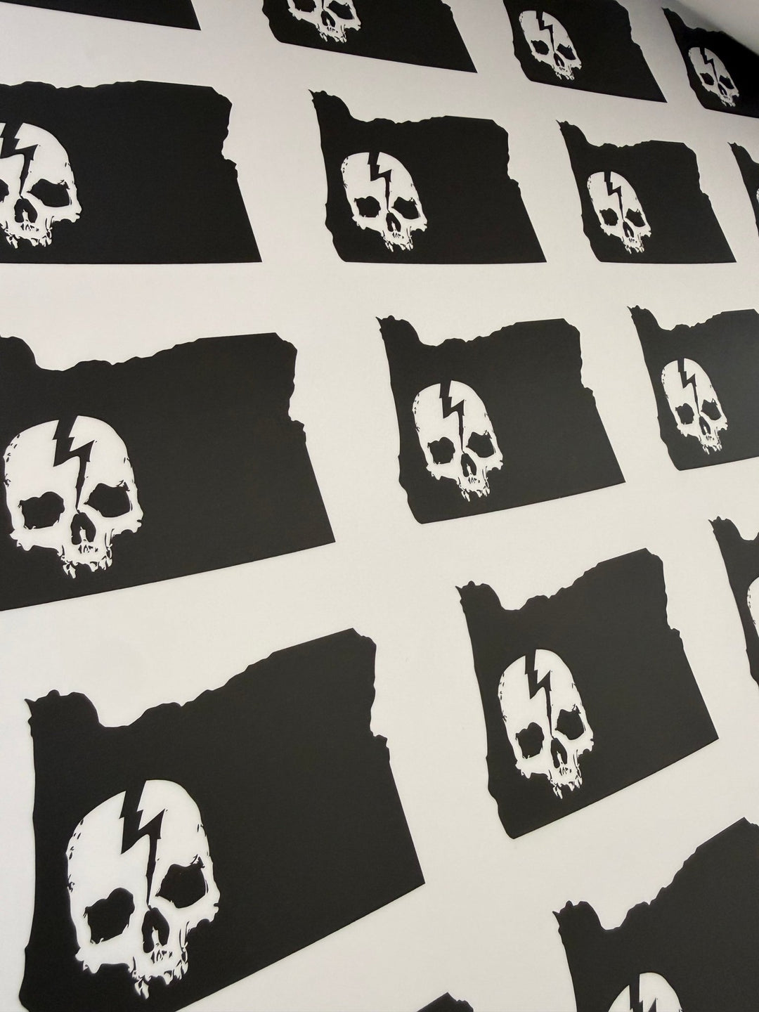 SKULL LOGO STATE STICKERS - Born Scum