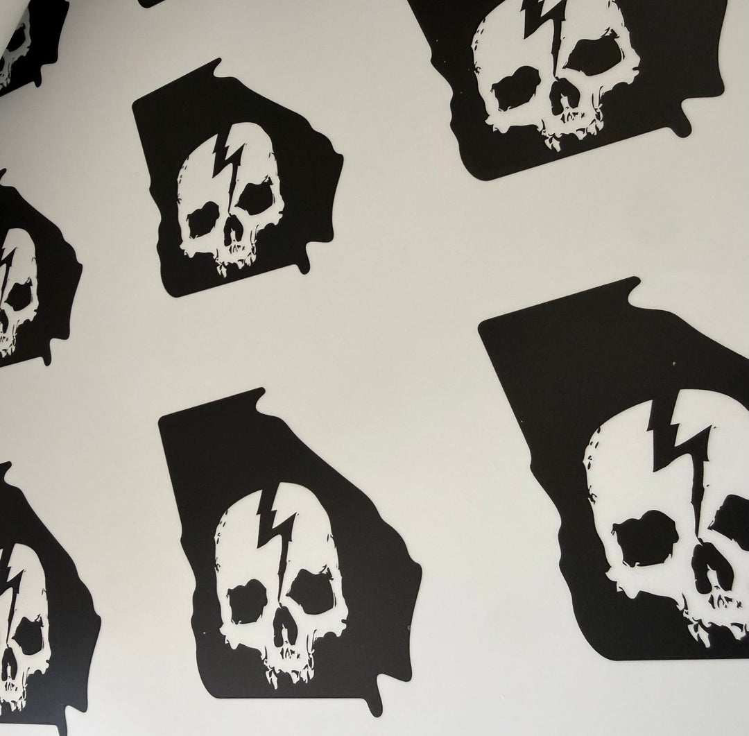 SKULL LOGO STATE STICKERS - Born Scum