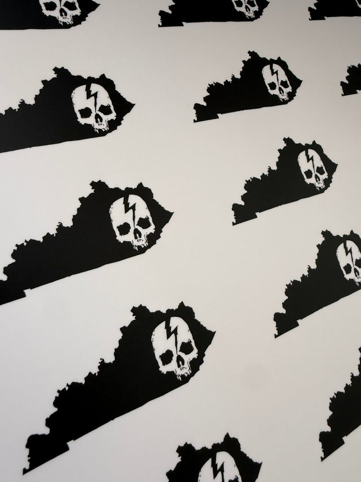 SKULL LOGO STATE STICKERS - Born Scum