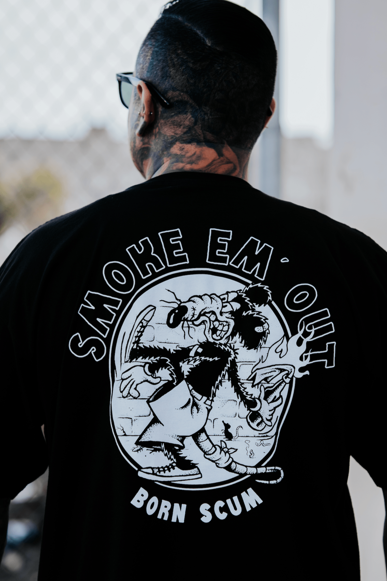 SMOKE EM' OUT T - SHIRT - Born Scum