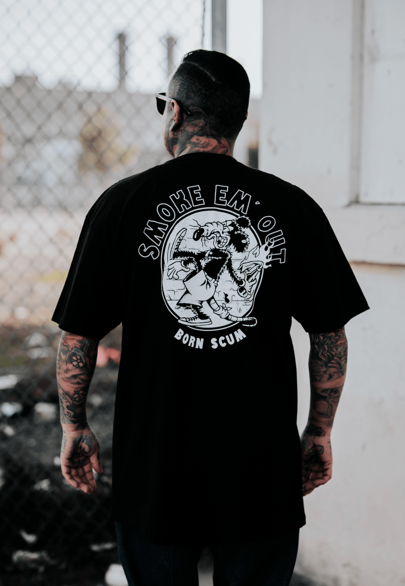 SMOKE EM' OUT T - SHIRT - Born Scum