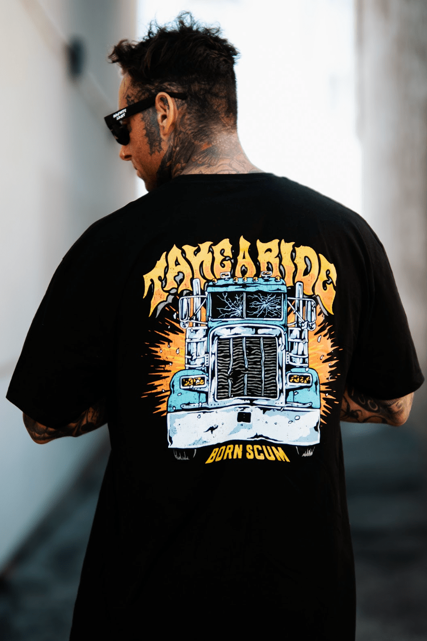TAKE A RIDE T-SHIRT - Born Scum