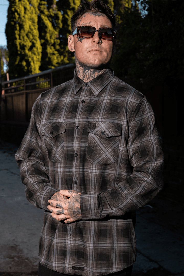 THE BURN OUT FLANNEL - Born Scum