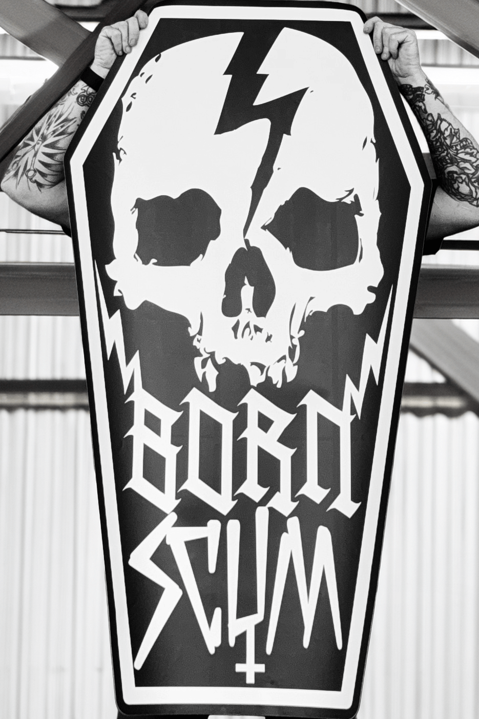 XXL SKULL COFFIN STICKER - Born Scum