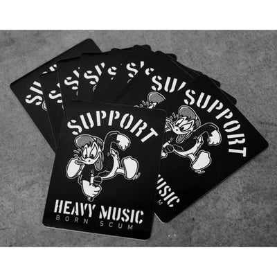 SUPPORT HEAVY MUSIC STICKER - Born Scum Clothing Co