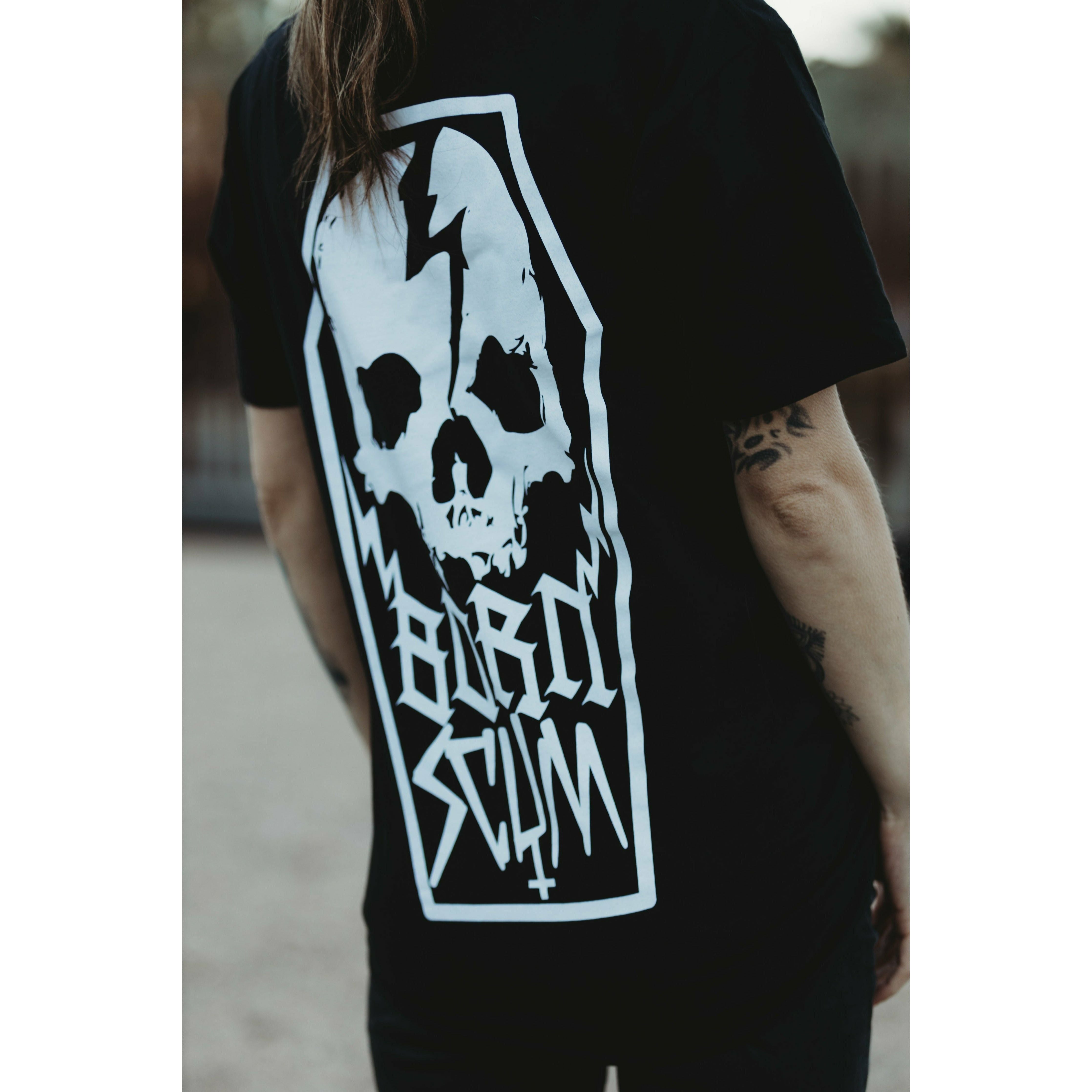 Skull Coffin T-Shirt - 100% Ring-Spun USA Cotton – Born Scum