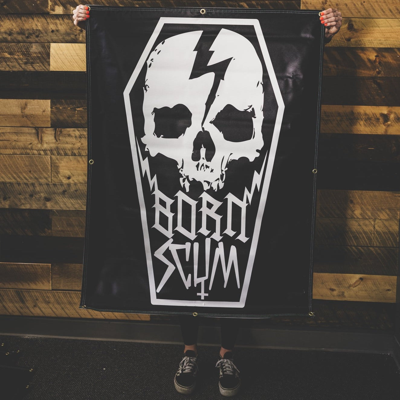 SKULL COFFIN BANNER