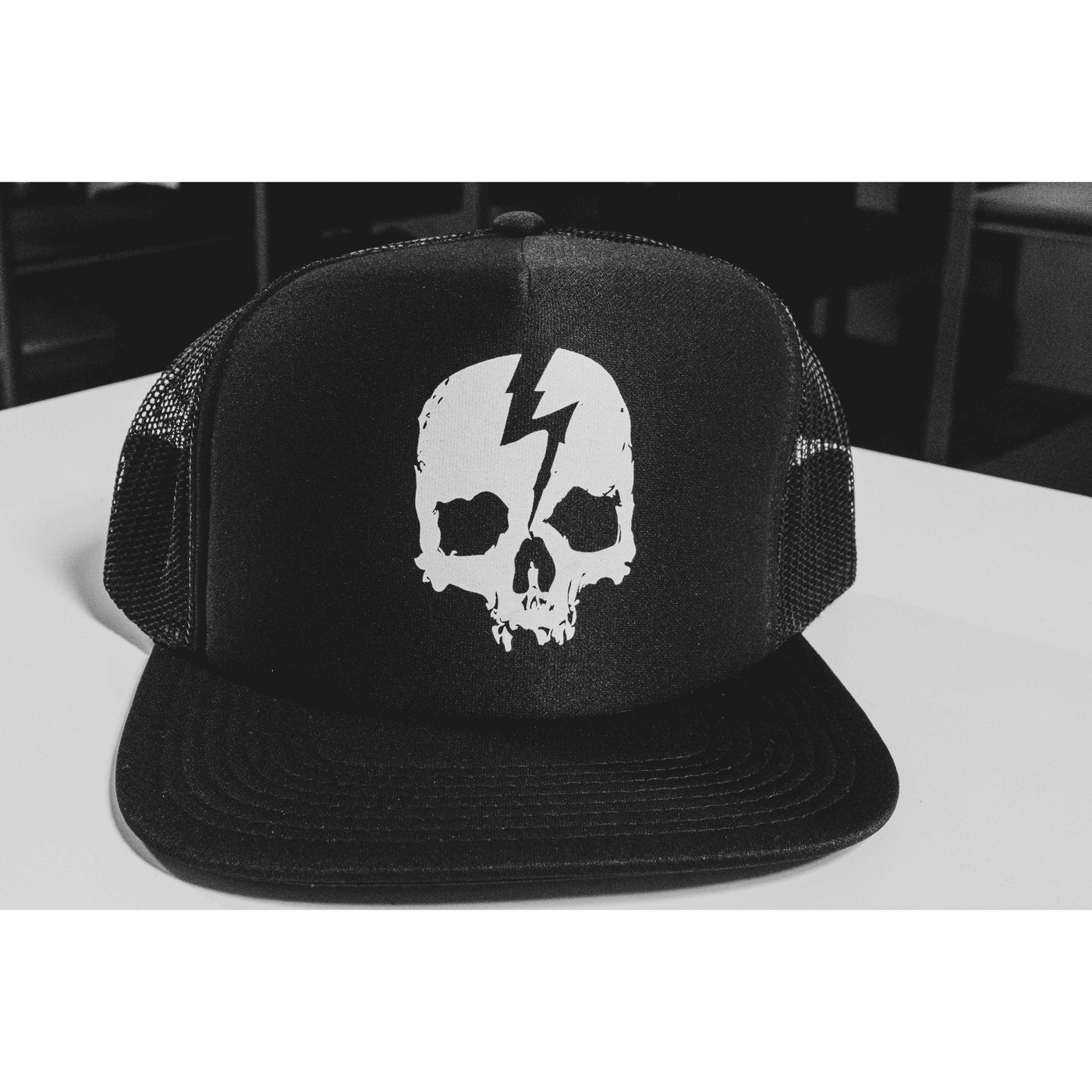 SKULL LOGO TRUCKER HAT - Born Scum Clothing Co