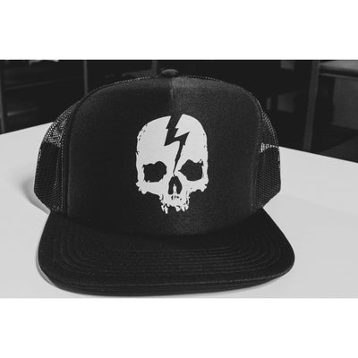 SKULL LOGO TRUCKER HAT - Born Scum Clothing Co