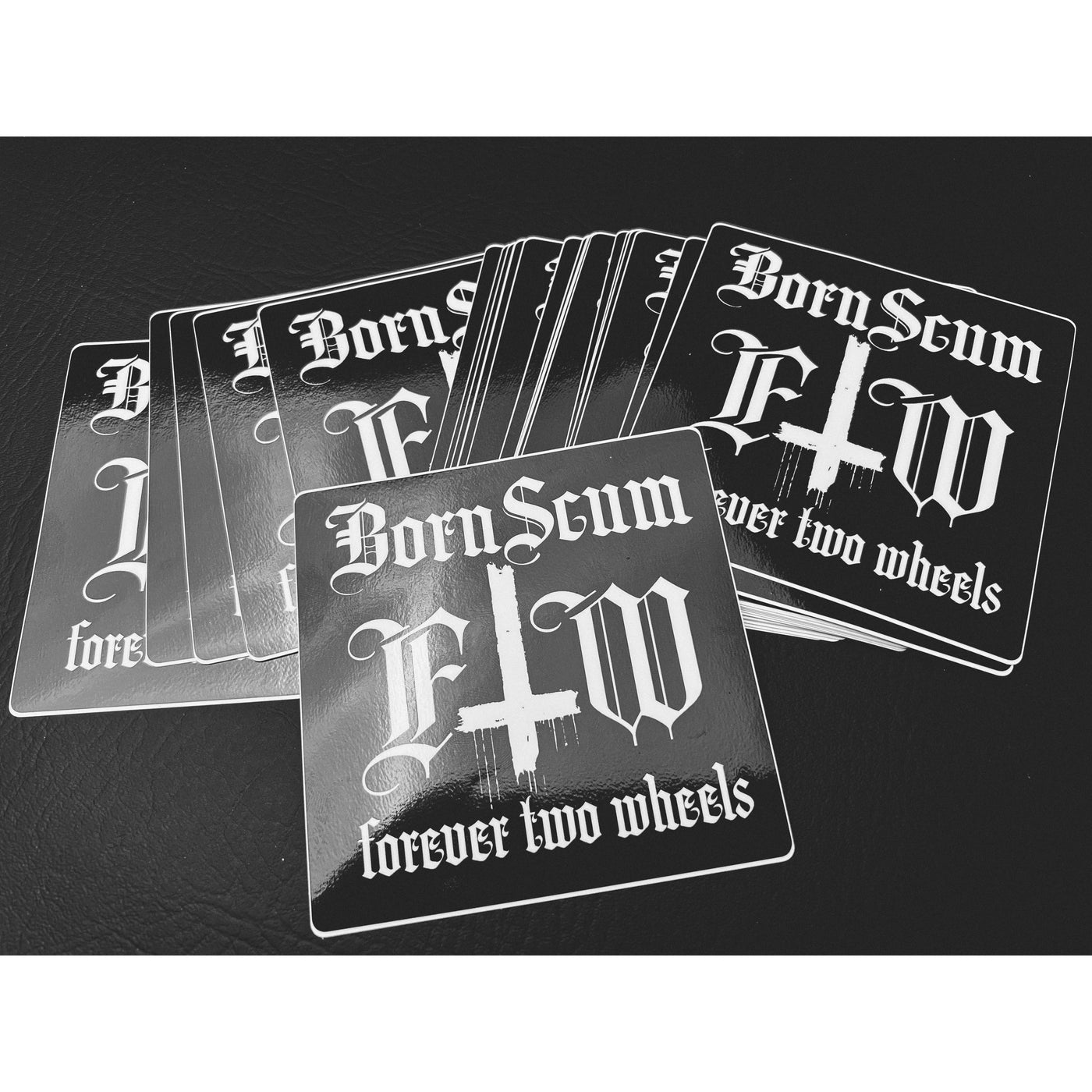 FOREVER TWO WHEELS STICKER 4.5"X4.5"
