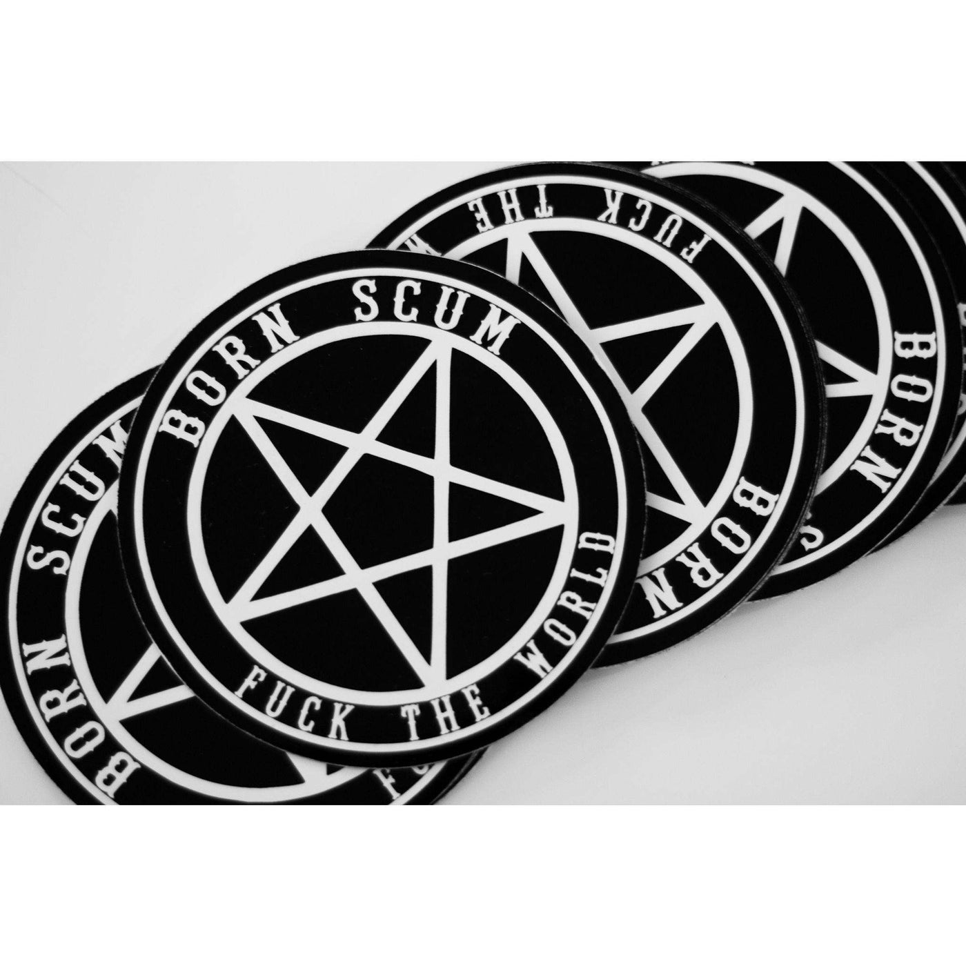 BORN SCUM PENTAGRAM STICKER - Born Scum Clothing Co