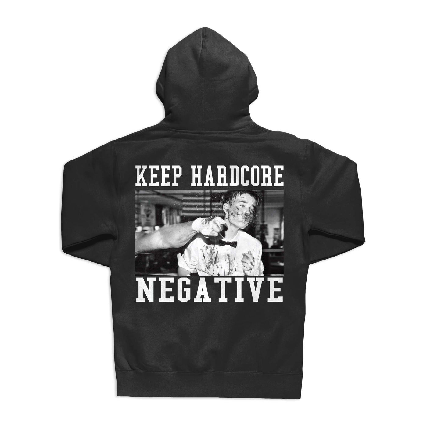 Keep Hardcore Negative Hoodie - Born Scum Clothing Co