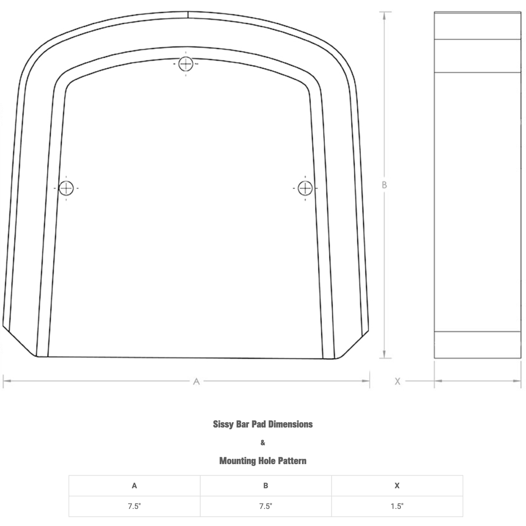 H-D Milwaukee-Eight Touring &amp; Softail Explorer™ LS Sissy Bar Pad CUSTOM *DEPOSIT*
