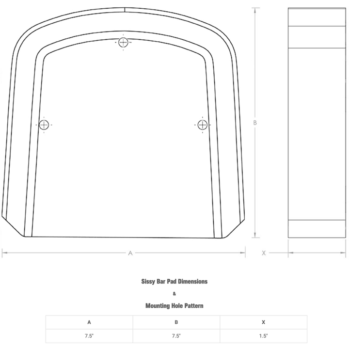 H-D Milwaukee-Eight Touring &amp; Softail Explorer™ LS Sissy Bar Pad CUSTOM *DEPOSIT*