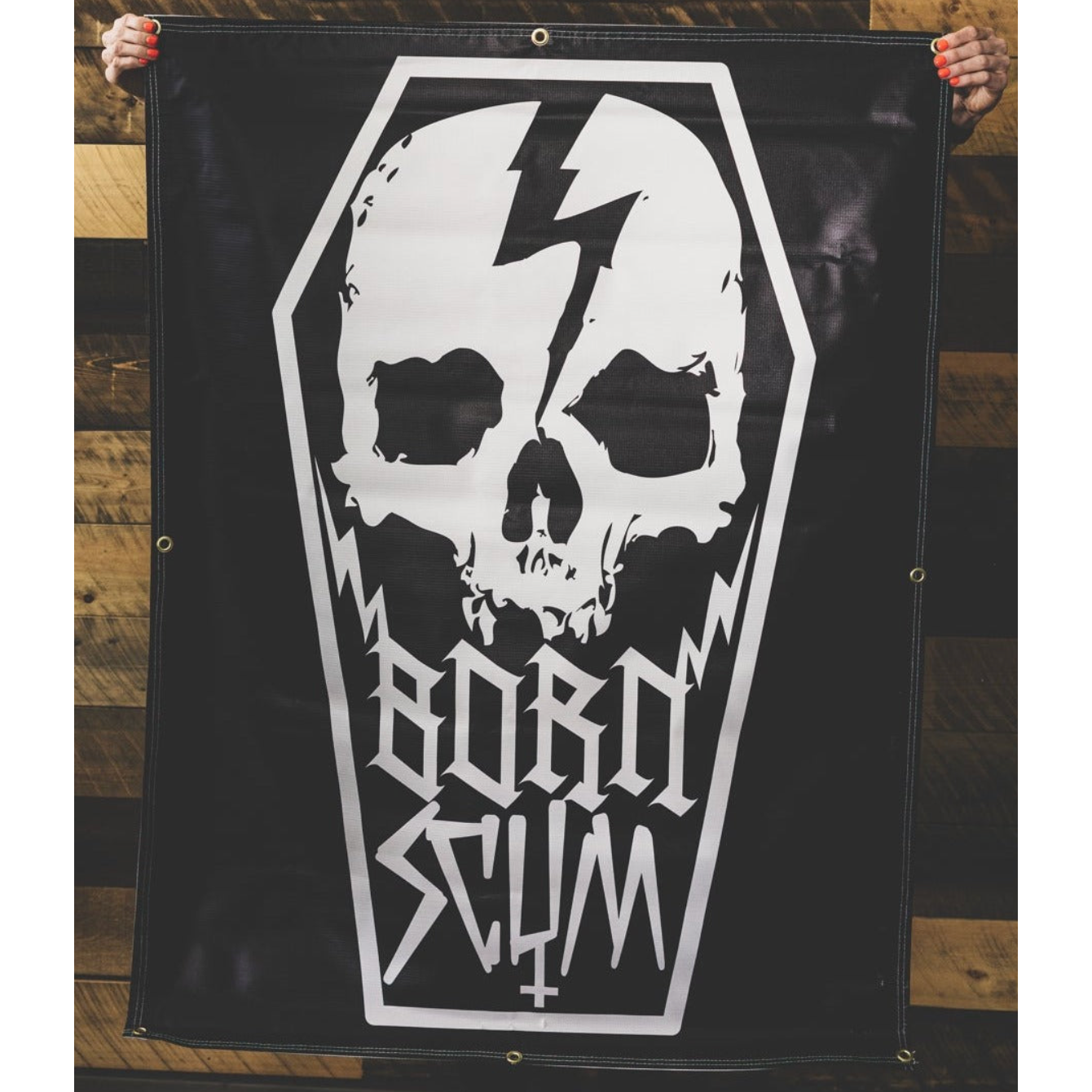 SKULL COFFIN BANNER