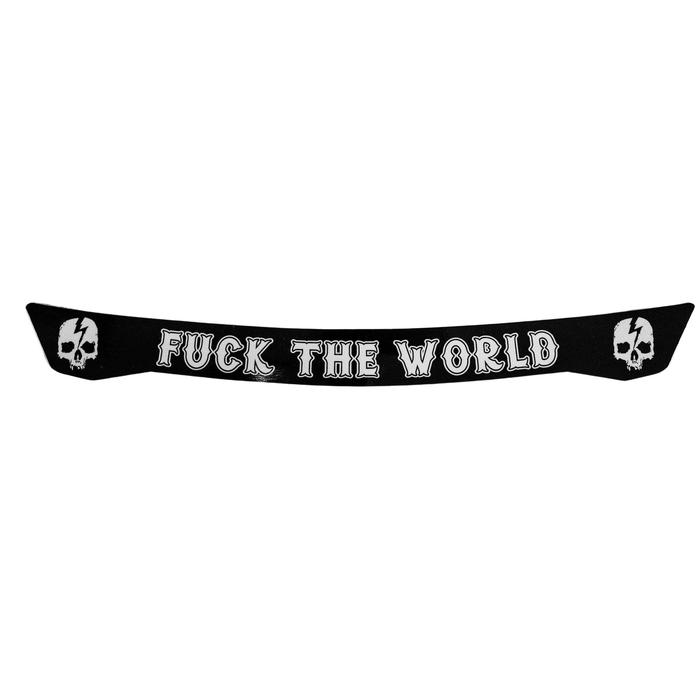 FUCK THE WORLD HELMET VISOR - Born Scum Clothing Co