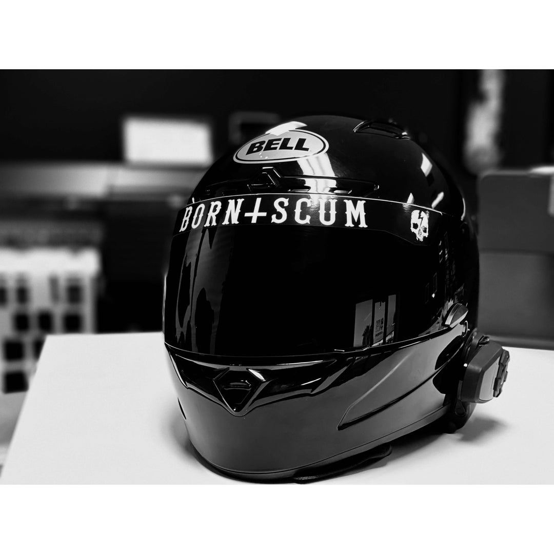 Inverted Logo Helmet Visor Stickers