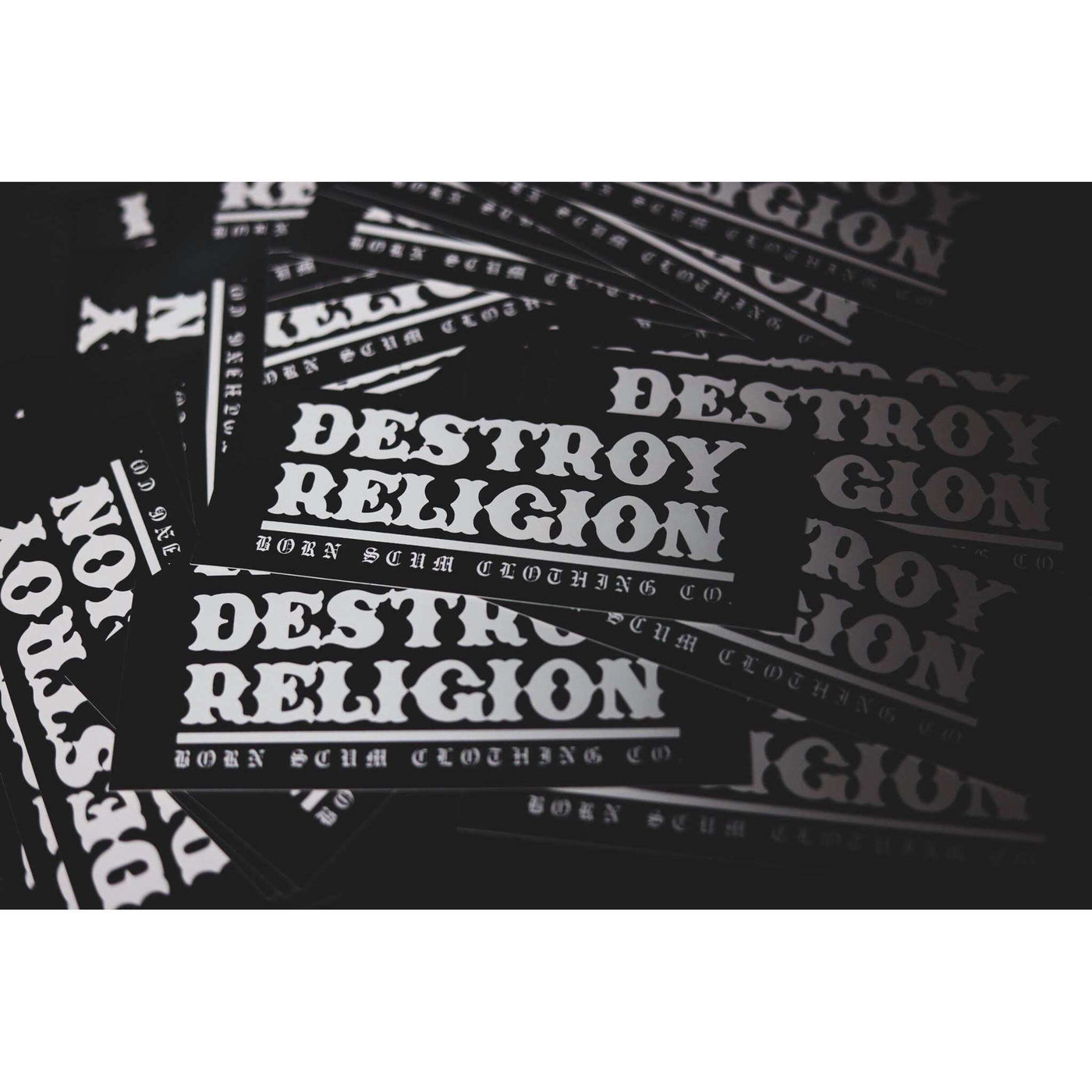 DESTROY RELIGION STICKER - Born Scum Clothing Co
